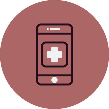 Cep telefonu. Web simgesi vektör illüstrasyonu 