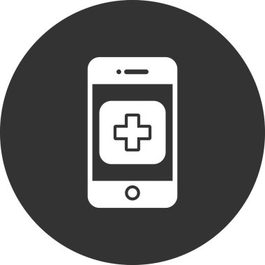 Cep telefonu. Web simgesi vektör illüstrasyonu 