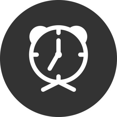  Çalar saat. Web simgesi basit illüstrasyon