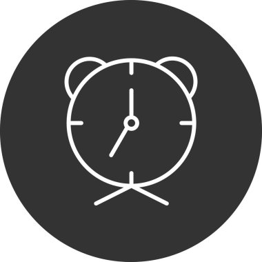  Çalar saat. Web simgesi basit illüstrasyon