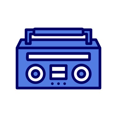 Boombox düz vektör simgesi