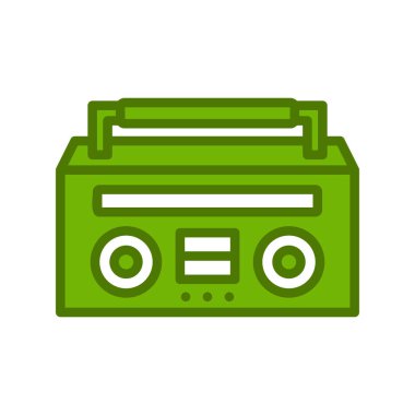 Boombox düz vektör simgesi
