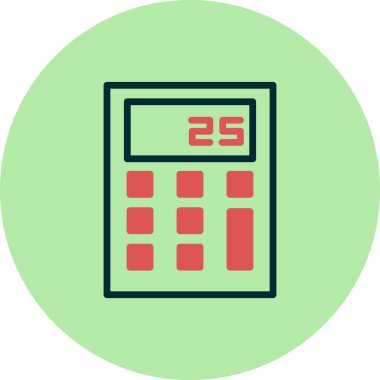 hesap makinesi simgesi vektör illüstrasyonu 