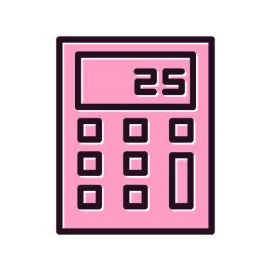 hesap makinesi simgesi vektör illüstrasyonu 