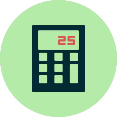 hesap makinesi simgesi vektör illüstrasyonu 