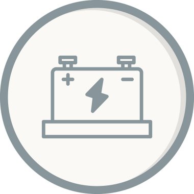 Batarya ikonu vektör çizimi. Araba aküsü