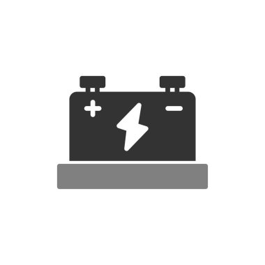 Batarya ikonu vektör çizimi. Araba aküsü