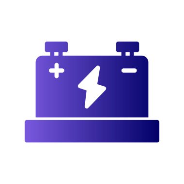 Batarya ikonu vektör çizimi. Araba aküsü