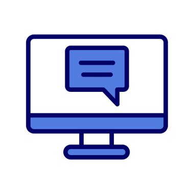 Konuşma balonu. Basit vektör illüstrasyonu. Sohbet 