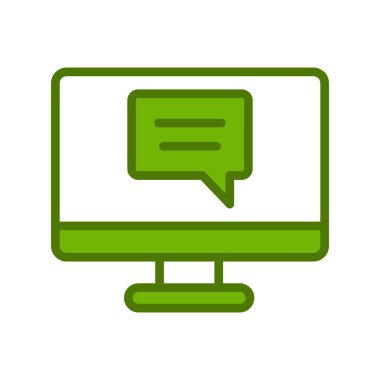 Konuşma balonu. Basit vektör illüstrasyonu. Sohbet 