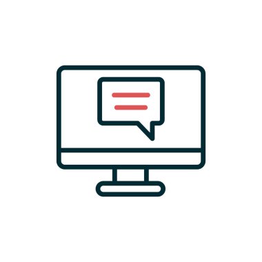 Konuşma balonu. Basit vektör illüstrasyonu. Sohbet 