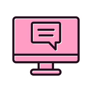 Konuşma balonu. Basit vektör illüstrasyonu. Sohbet 