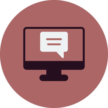 Konuşma balonu. Basit vektör illüstrasyonu. Sohbet 