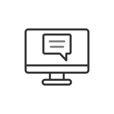 Konuşma balonu. Basit vektör illüstrasyonu. Sohbet 