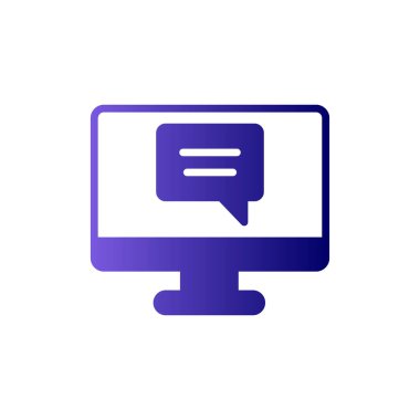 Konuşma balonu. Basit vektör illüstrasyonu. Sohbet 