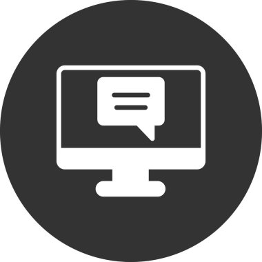 Konuşma balonu. Basit vektör illüstrasyonu. Sohbet 