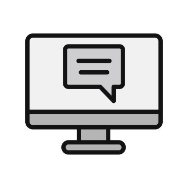 Konuşma balonu. Basit vektör illüstrasyonu. Sohbet 