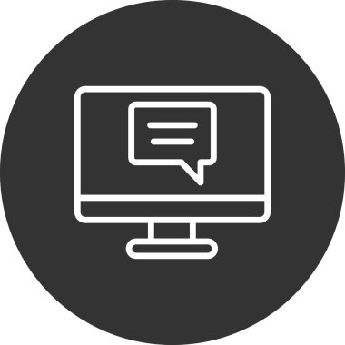 Konuşma balonu. Basit vektör illüstrasyonu. Sohbet 