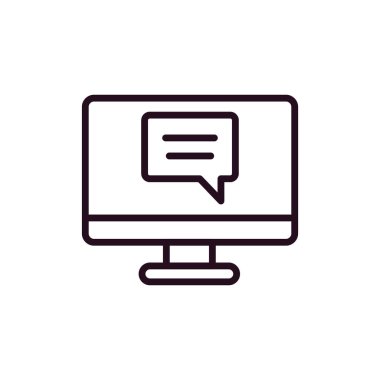 Konuşma balonu. Basit vektör illüstrasyonu. Sohbet 