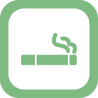 Sigara içiyor. Web simgesi basit bir illüstrasyon. Sigara. 