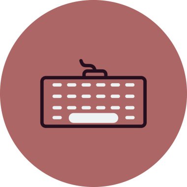 bilgisayar klavye satırı simgesi, vektör ulülasyon masajı 