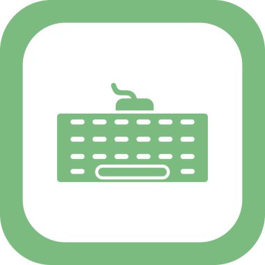 bilgisayar klavye satırı simgesi, vektör ulülasyon masajı 