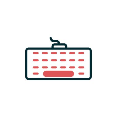 bilgisayar klavye satırı simgesi, vektör ulülasyon masajı 