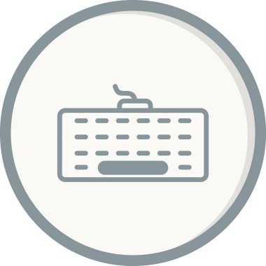 bilgisayar klavye satırı simgesi, vektör ulülasyon masajı 