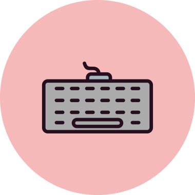 bilgisayar klavye satırı simgesi, vektör ulülasyon masajı 