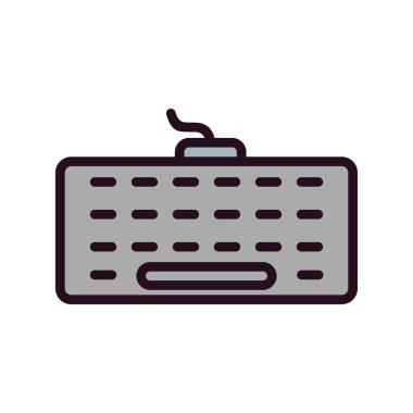 bilgisayar klavye satırı simgesi, vektör ulülasyon masajı 