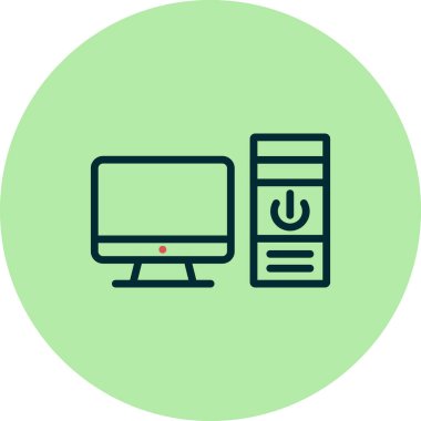 Modern Masaüstü simgesinin vektör illüstrasyonu