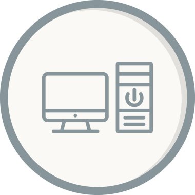 Modern Masaüstü simgesinin vektör illüstrasyonu