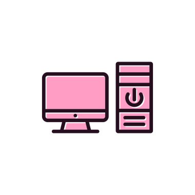 Modern Masaüstü simgesinin vektör illüstrasyonu