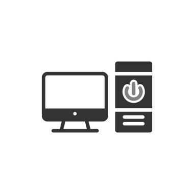 Modern Masaüstü simgesinin vektör illüstrasyonu