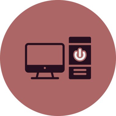 Modern Masaüstü simgesinin vektör illüstrasyonu