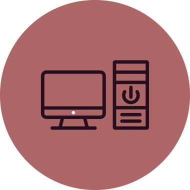 Modern Masaüstü simgesinin vektör illüstrasyonu