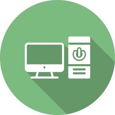 Modern Masaüstü simgesinin vektör illüstrasyonu