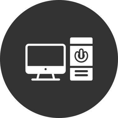 Modern Masaüstü simgesinin vektör illüstrasyonu