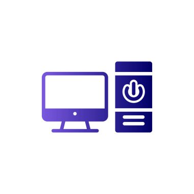 Modern Masaüstü simgesinin vektör illüstrasyonu