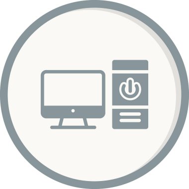 Modern Masaüstü simgesinin vektör illüstrasyonu