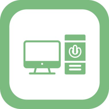 Modern Masaüstü simgesinin vektör illüstrasyonu