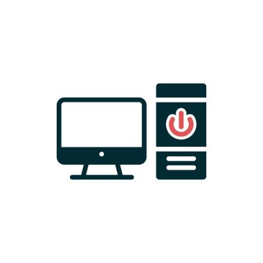 Modern Masaüstü simgesinin vektör illüstrasyonu