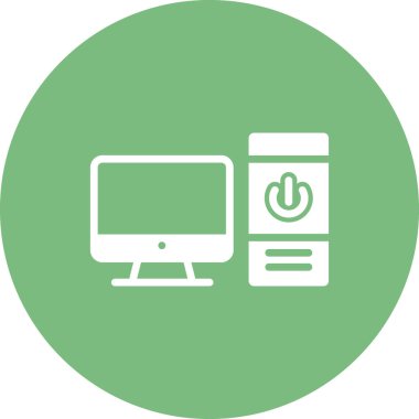 Modern Masaüstü simgesinin vektör illüstrasyonu