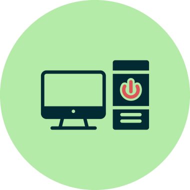 Modern Masaüstü simgesinin vektör illüstrasyonu