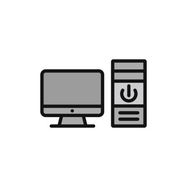 Modern Masaüstü simgesinin vektör illüstrasyonu