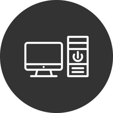 Modern Masaüstü simgesinin vektör illüstrasyonu