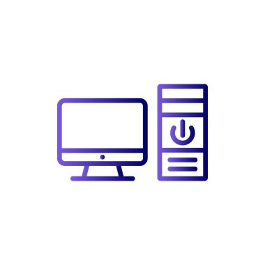 Modern Masaüstü simgesinin vektör illüstrasyonu