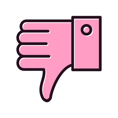 Sevimsiz hareket çizgisi vektör resimleme simgesi ile el