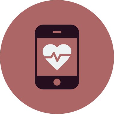 Modern uygulama simgesinin vektör çizimi. Tıbbi Uygulama