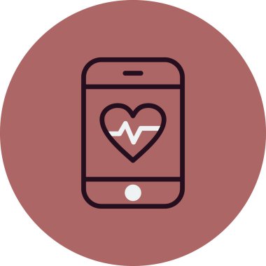 Modern uygulama simgesinin vektör çizimi. Tıbbi Uygulama